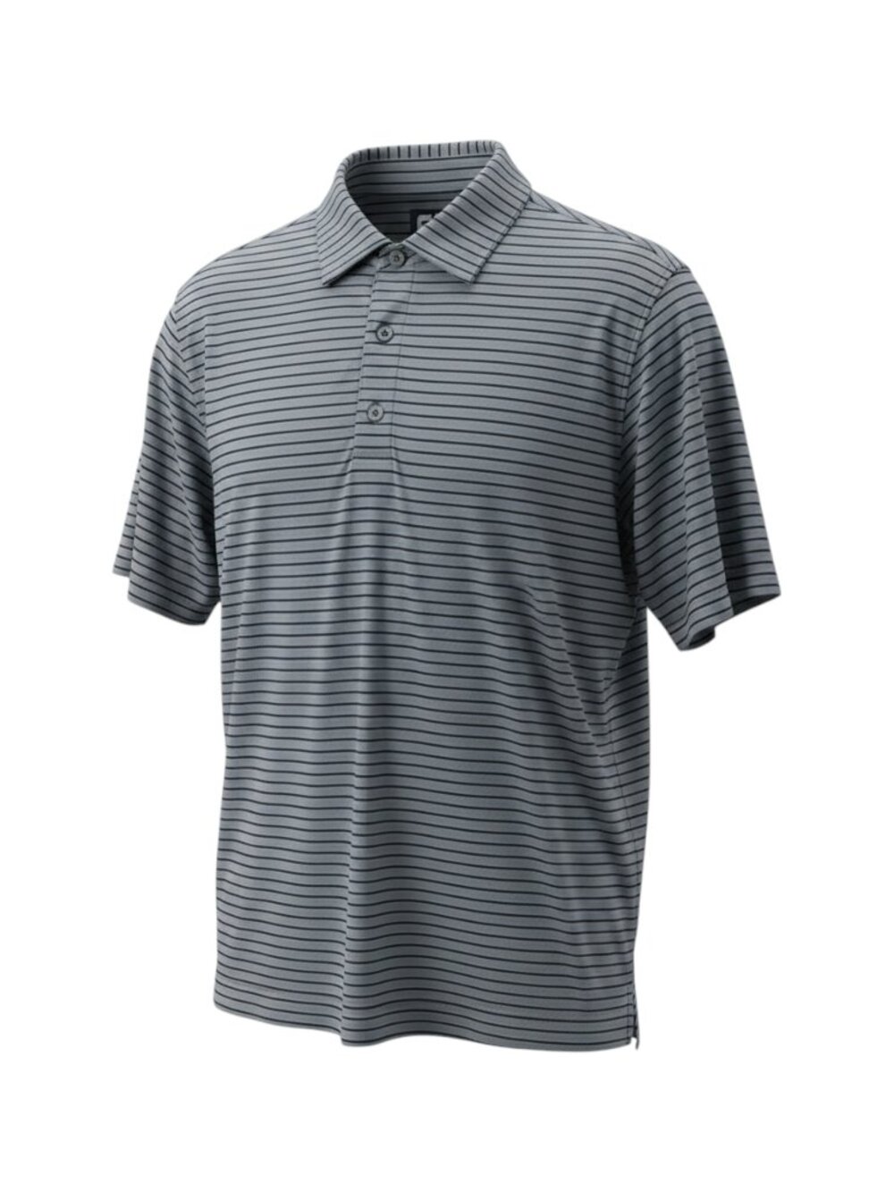 FJ Striped Polo Shirt M Gray